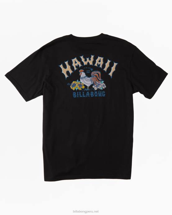 hombres negro Billabong camiseta arco hawaii 04LD337