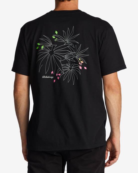 hombres negro Billabong camiseta con bolsillo troppo 04LD573