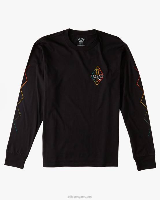 hombres negro Billabong camiseta de manga larga con diamante de andy irons 04LD652