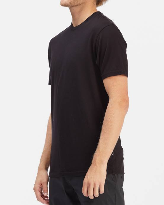 hombres negro Billabong camiseta esencial de manga corta 04LD300