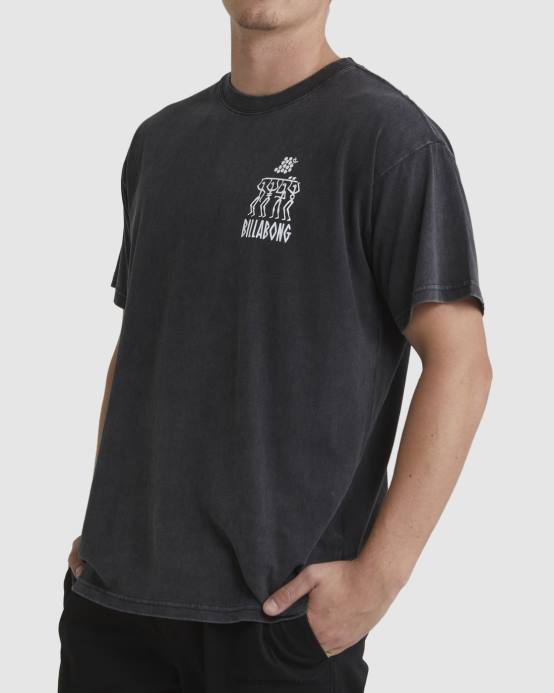 hombres negro Billabong camiseta manga corta tribu pilpeled 04LD351