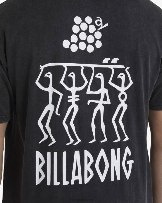 hombres negro Billabong camiseta manga corta tribu pilpeled 04LD351