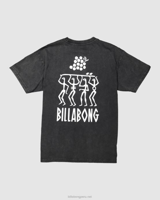 hombres negro Billabong camiseta manga corta tribu pilpeled 04LD351