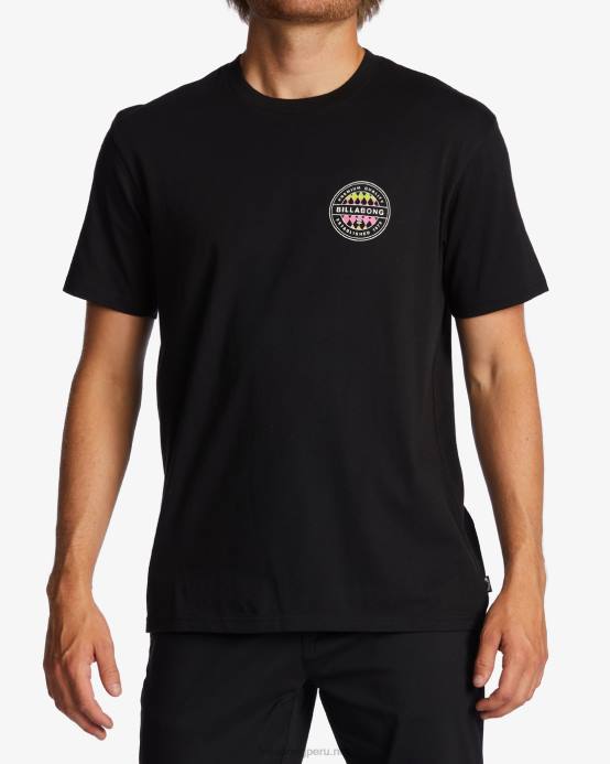 hombres negro Billabong camiseta rotor 04LD530