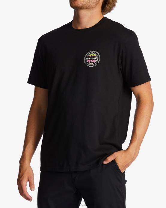 hombres negro Billabong camiseta rotor 04LD530