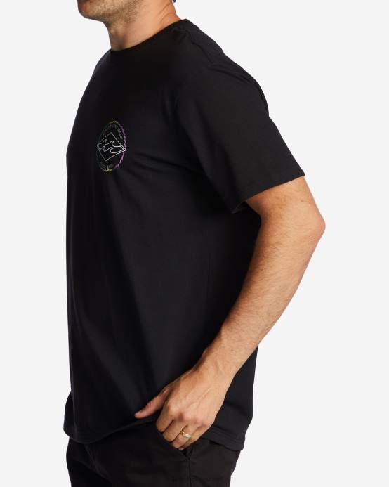 hombres negro Billabong camiseta rotor diamante 04LD559