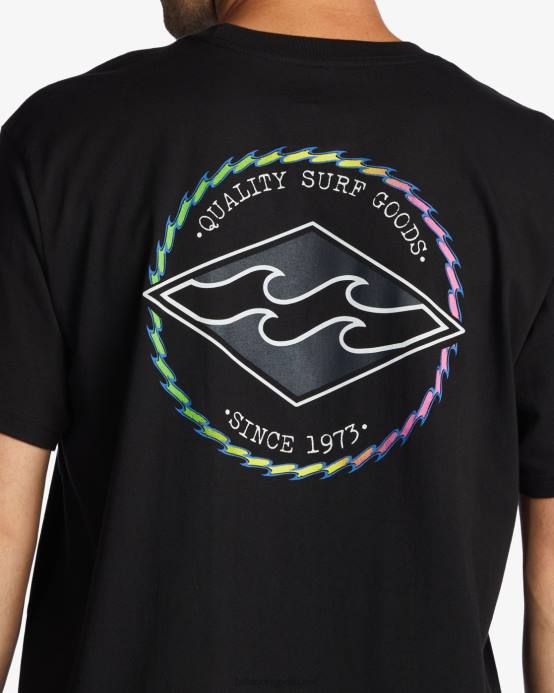 hombres negro Billabong camiseta rotor diamante 04LD559