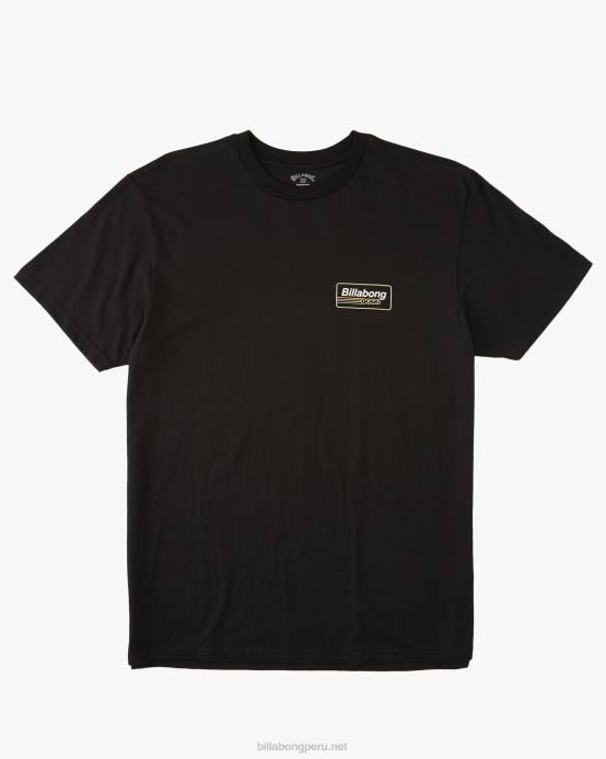 hombres negro Billabong playera de manga corta con paredes 04LD663