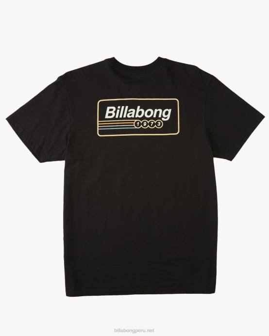 hombres negro Billabong playera de manga corta con paredes 04LD663