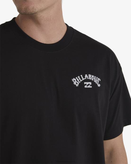 hombres negro Billabong playera manga corta arco pilpeled 04LD419