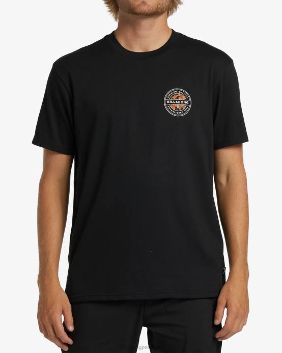 hombres negro Billabong playera manga corta rotor 04LD439