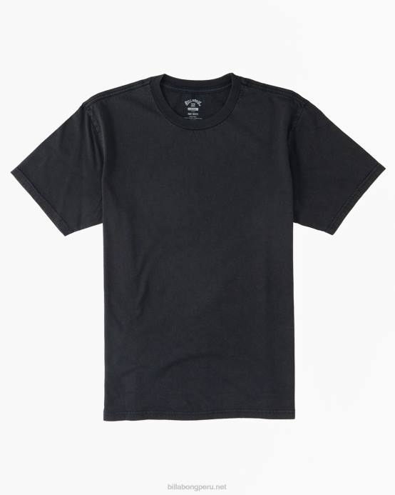 hombres negro lavado Billabong camiseta de lavado esencial 04LD415
