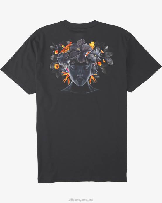 hombres negro lavado Billabong camiseta kamea lava 04LD501