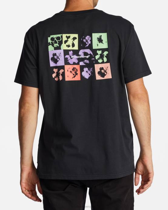 hombres negro lavado Billabong camiseta reflejos 04LD389
