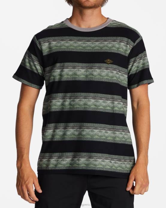 hombres negro lavado Billabong camiseta reno 04LD605