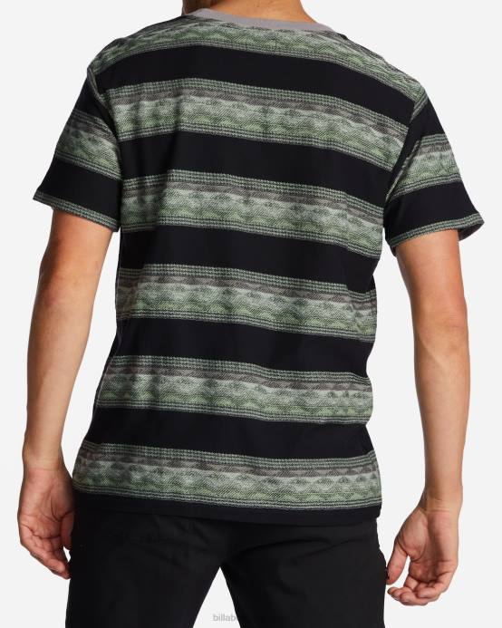 hombres negro lavado Billabong camiseta reno 04LD605