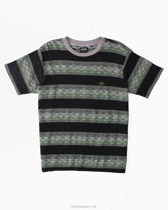 hombres negro lavado Billabong camiseta reno 04LD605