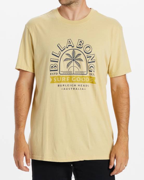 hombres paja Billabong camiseta de manga corta de mercancías 04LD578