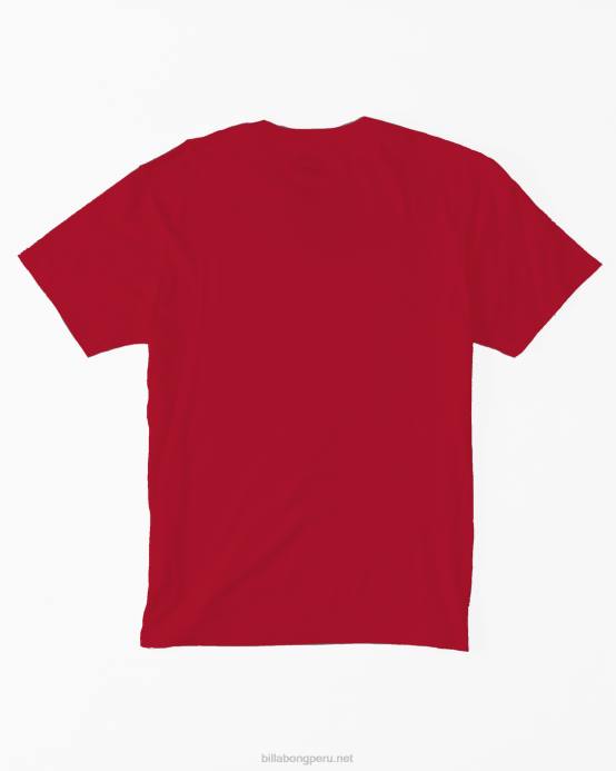 hombres rojo Billabong camiseta con lentejuelas de estrellas 04LD430