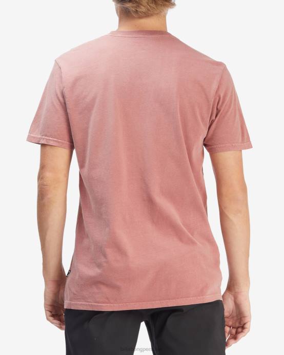 hombres rosa descolorida Billabong playera de manga corta con lavado Essential Wave 04LD441