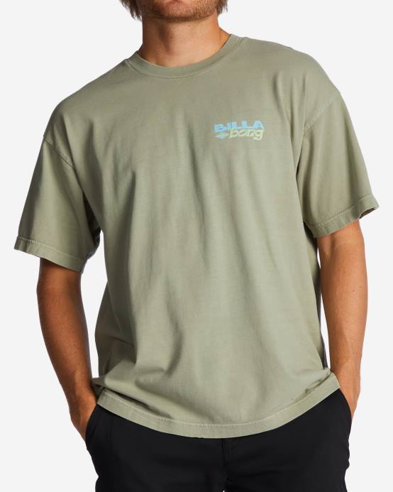 hombres sabio Billabong camiseta de manga corta con estampado de colisión og 04LD540