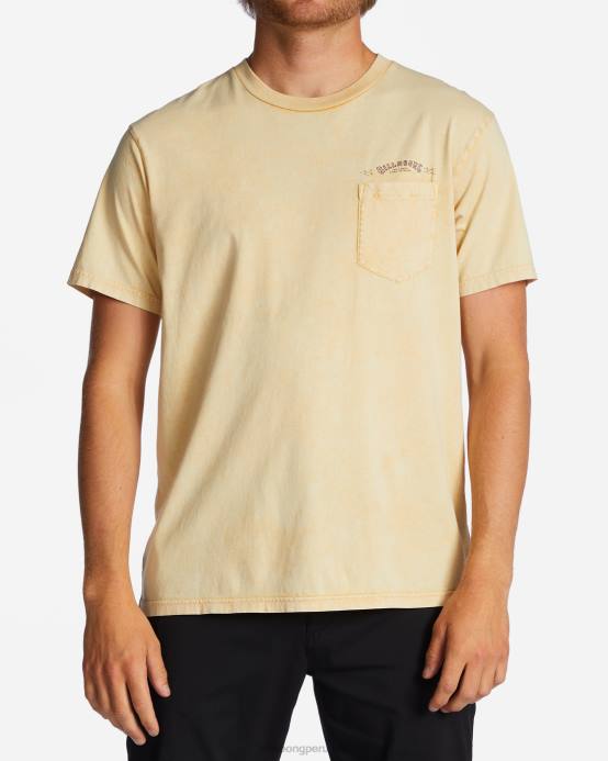 hombres soleado Billabong camiseta con bolsillo lavado 04LD612