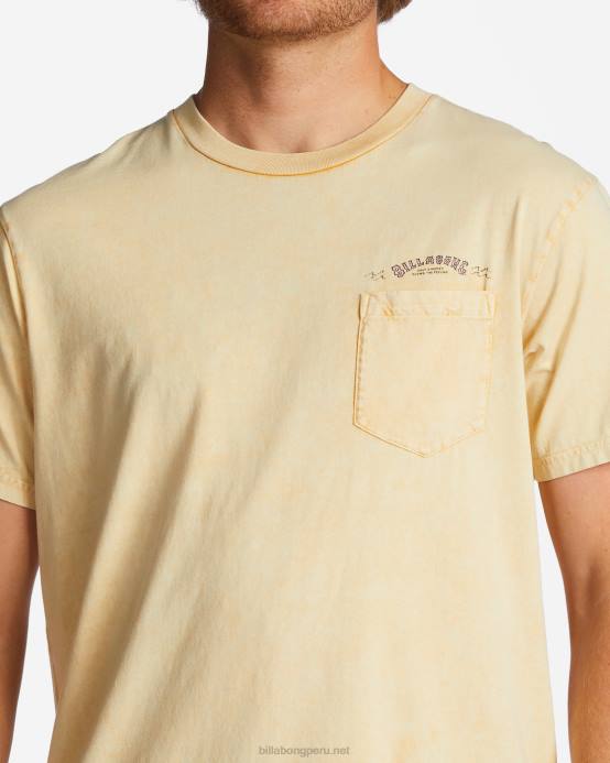 hombres soleado Billabong camiseta con bolsillo lavado 04LD612