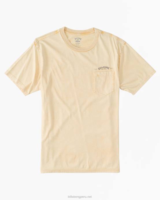 hombres soleado Billabong camiseta con bolsillo lavado 04LD612