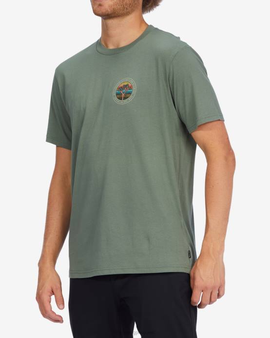 hombres superávit Billabong camiseta orgánica de manga corta a/div rockies 04LD459