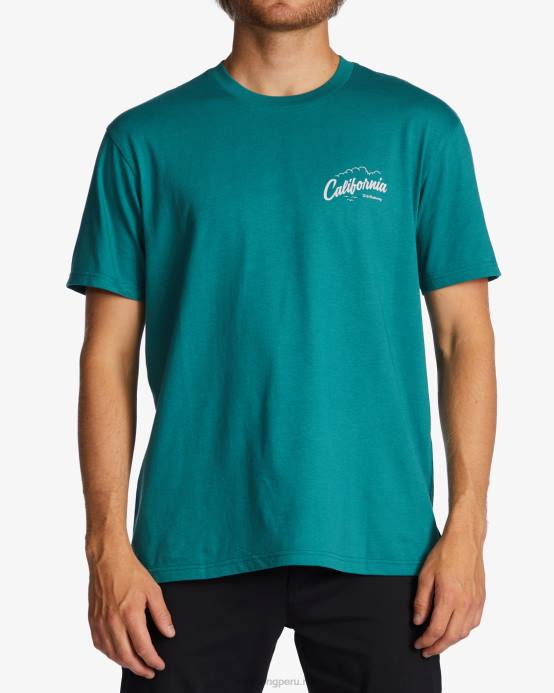hombres verde azulado Billabong ca camiseta de bienvenida 04LD434
