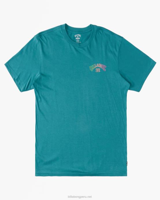 hombres verde azulado Billabong camiseta con relleno de arco 04LD2818
