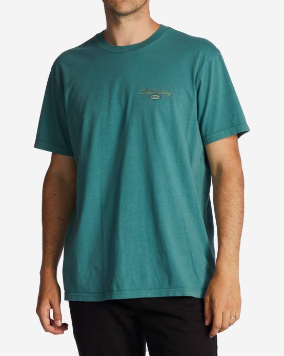 hombres verde azulado Billabong camiseta crossboards 04LD644