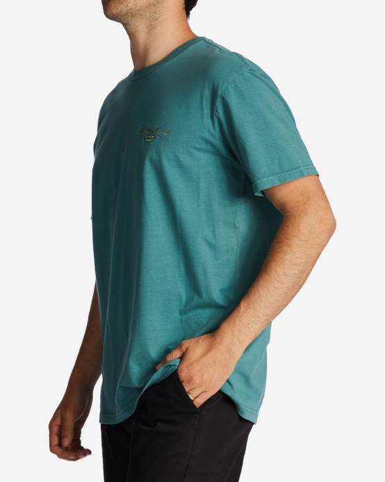 hombres verde azulado Billabong camiseta crossboards 04LD644