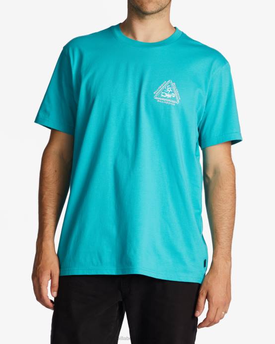 hombres verde azulado Billabong camiseta de cuento 04LD607