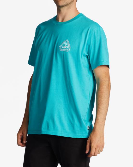 hombres verde azulado Billabong camiseta de cuento 04LD607