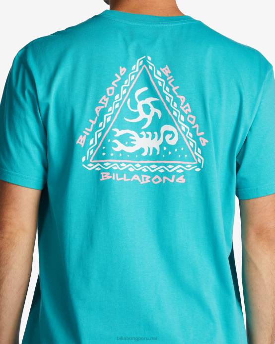 hombres verde azulado Billabong camiseta de cuento 04LD607