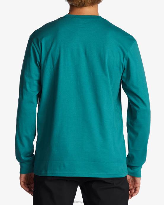 hombres verde azulado Billabong camiseta de manga larga unidad 04LD659