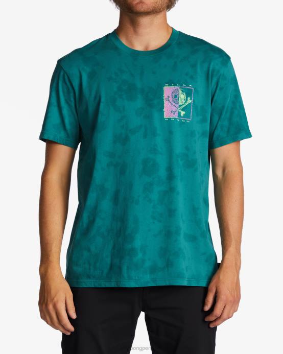 hombres verde azulado Billabong en caja en camiseta 04LD342