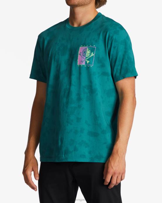 hombres verde azulado Billabong en caja en camiseta 04LD342