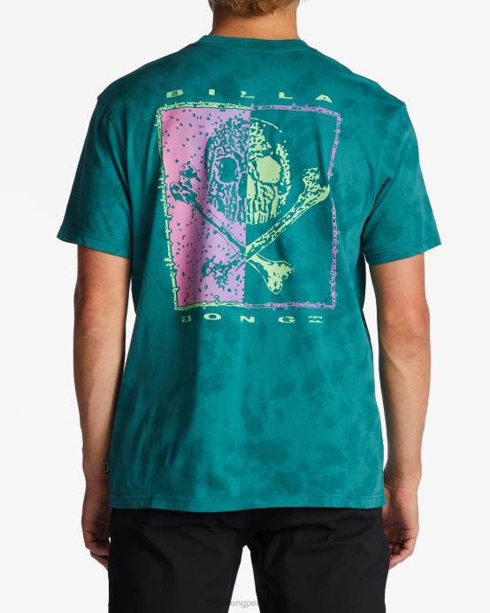 hombres verde azulado Billabong en caja en camiseta 04LD342
