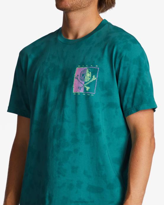 hombres verde azulado Billabong en caja en camiseta 04LD342