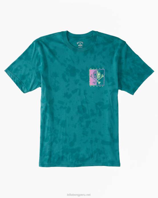hombres verde azulado Billabong en caja en camiseta 04LD342