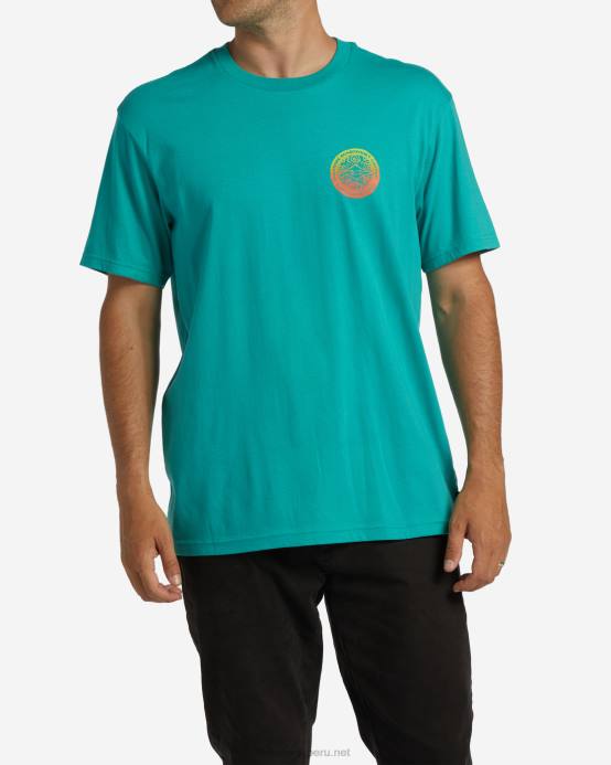 hombres verde azulado profundo Billabong camiseta giratoria 04LD382