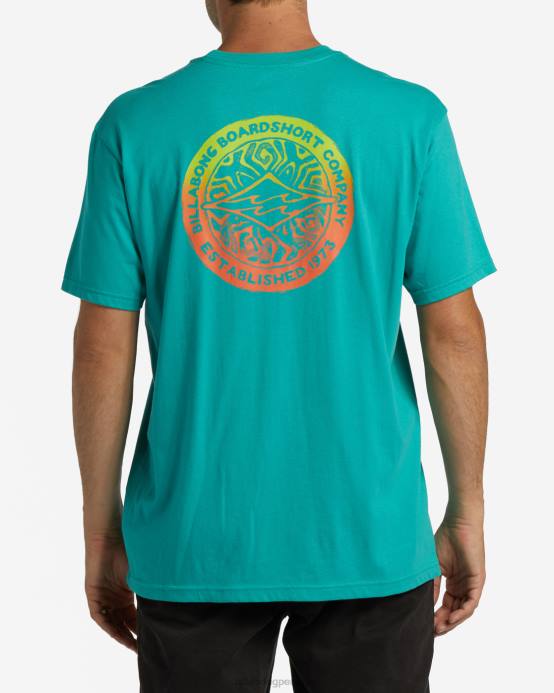 hombres verde azulado profundo Billabong camiseta giratoria 04LD382
