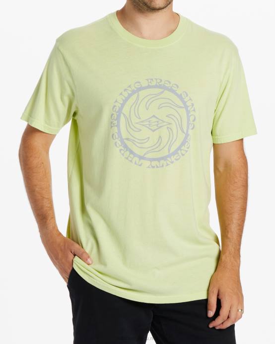 hombres verde claro Billabong camiseta de manga corta de radiación 04LD577