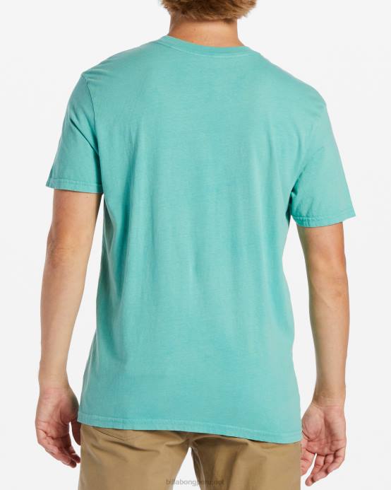 hombres verde polvoriento Billabong camiseta de manga corta de nivel 04LD536