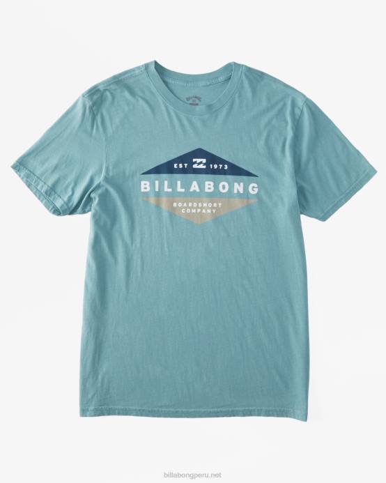 hombres verde polvoriento Billabong camiseta de manga corta de nivel 04LD536