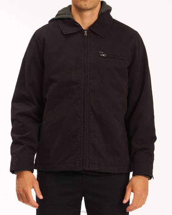 hombres negro Billabong chamarra con capucha Barlow 04LD282