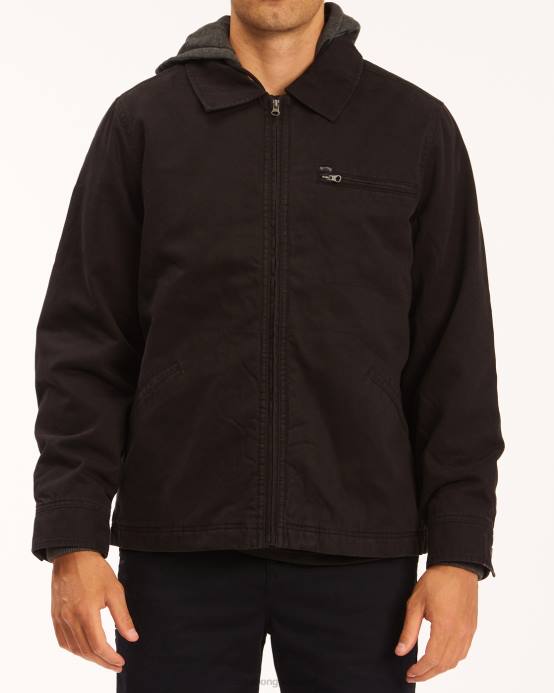 hombres negro Billabong chamarra con capucha Barlow 04LD282
