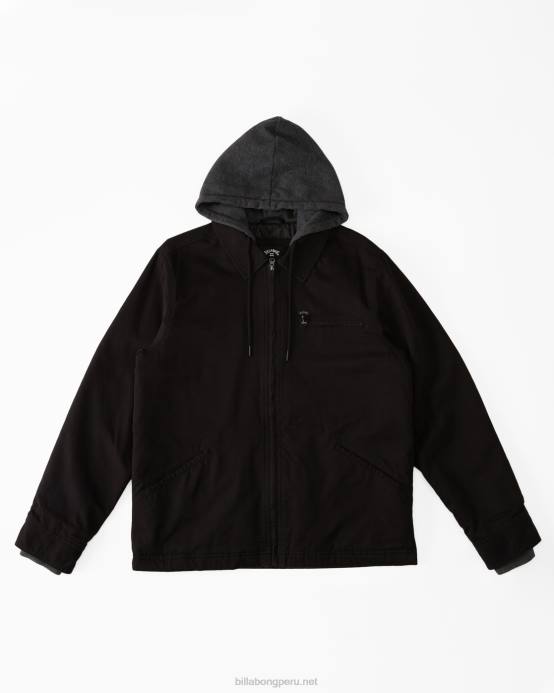 hombres negro Billabong chamarra con capucha Barlow 04LD282